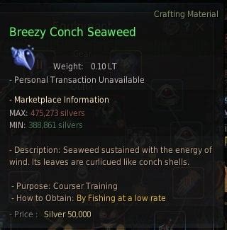 bdo breezy conch seaweed|black desert seaweed.